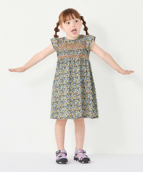 SHIPS / シップス ロング・マキシ丈ワンピース | SHIPS Colors:90〜140cm /〈洗濯機可能〉スモッキング フラワー ワンピース◇ | 詳細26