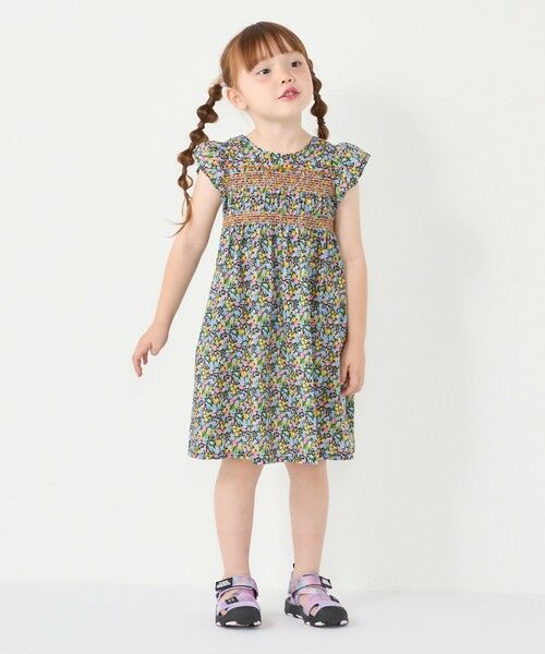 SHIPS / シップス ロング・マキシ丈ワンピース | SHIPS Colors:90〜140cm /〈洗濯機可能〉スモッキング フラワー ワンピース◇ | 詳細28
