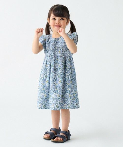 SHIPS / シップス ロング・マキシ丈ワンピース | SHIPS Colors:90〜140cm /〈洗濯機可能〉スモッキング フラワー ワンピース◇ | 詳細23