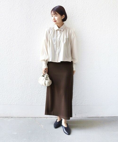 SHIPS / シップス シャツ・ブラウス | 堀田茜×SHIPS:〈接触冷感/撥水/洗濯機可能〉TEXBRID(R) ギャザー ブラウス | 詳細10