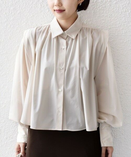 SHIPS / シップス シャツ・ブラウス | 堀田茜×SHIPS:〈接触冷感/撥水/洗濯機可能〉TEXBRID(R) ギャザー ブラウス | 詳細13