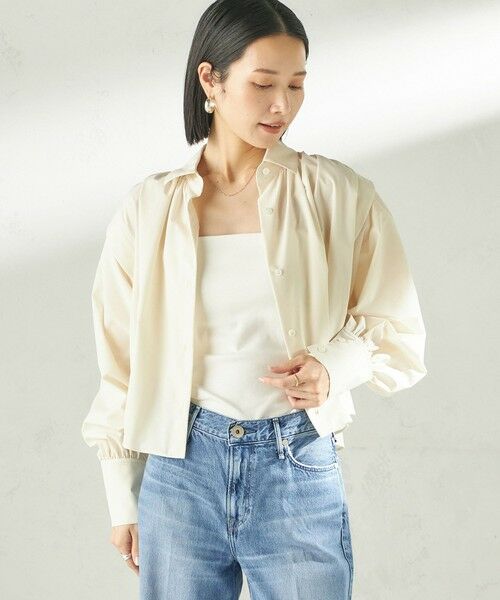 SHIPS / シップス シャツ・ブラウス | 堀田茜×SHIPS:〈接触冷感/撥水/洗濯機可能〉TEXBRID(R) ギャザー ブラウス | 詳細9