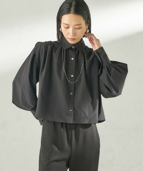 SHIPS / シップス シャツ・ブラウス | 堀田茜×SHIPS:〈接触冷感/撥水/洗濯機可能〉TEXBRID(R) ギャザー ブラウス | 詳細19