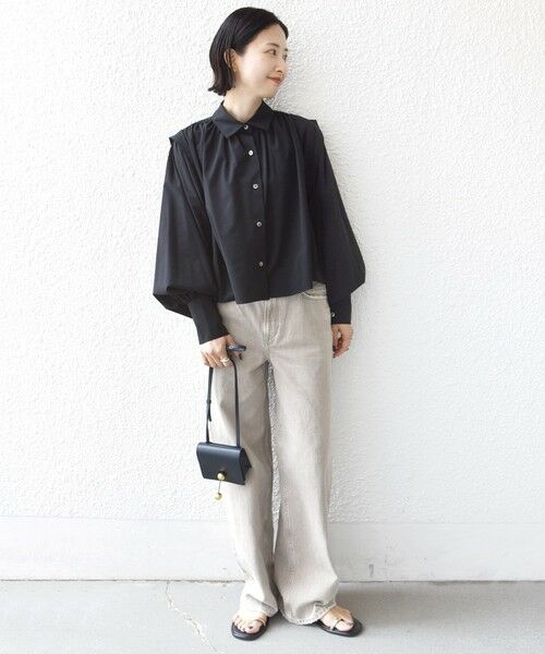 SHIPS / シップス シャツ・ブラウス | 堀田茜×SHIPS:〈接触冷感/撥水/洗濯機可能〉TEXBRID(R) ギャザー ブラウス | 詳細22