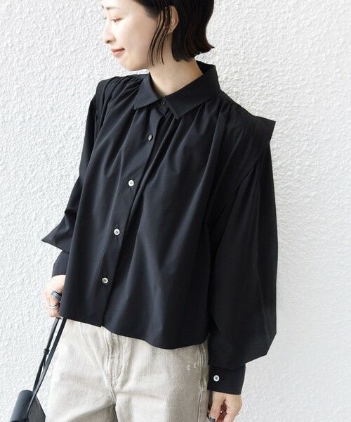 SHIPS / シップス シャツ・ブラウス | 堀田茜×SHIPS:〈接触冷感/撥水/洗濯機可能〉TEXBRID(R) ギャザー ブラウス | 詳細25