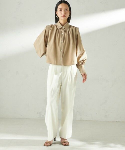 SHIPS / シップス シャツ・ブラウス | 堀田茜×SHIPS:〈接触冷感/撥水/洗濯機可能〉TEXBRID(R) ギャザー ブラウス | 詳細28