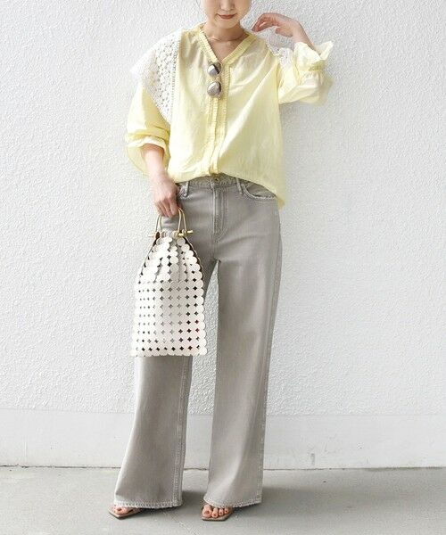 SHIPS / シップス シャツ・ブラウス | 〈手洗い可能〉綿 シルク Vネック フリル タック ブラウス | 詳細24