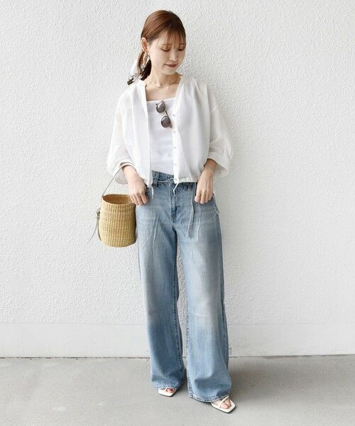 SHIPS / シップス シャツ・ブラウス | 〈手洗い可能〉サッカー 裾 ドロスト メタル ボタン シャツ | 詳細10