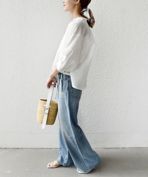 SHIPS / シップス シャツ・ブラウス | 〈手洗い可能〉サッカー 裾 ドロスト メタル ボタン シャツ | 詳細11