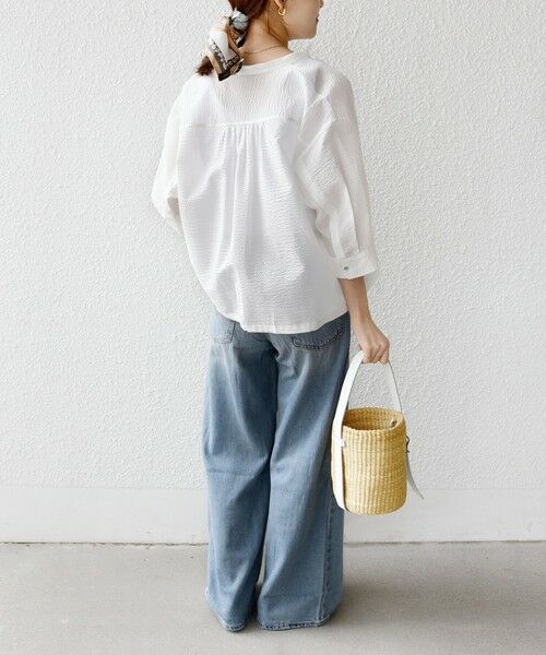 SHIPS / シップス シャツ・ブラウス | 〈手洗い可能〉サッカー 裾 ドロスト メタル ボタン シャツ | 詳細12