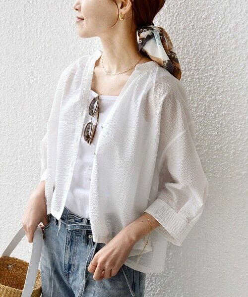 SHIPS / シップス シャツ・ブラウス | 〈手洗い可能〉サッカー 裾 ドロスト メタル ボタン シャツ | 詳細15