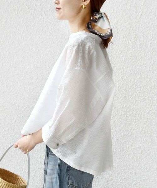 SHIPS / シップス シャツ・ブラウス | 〈手洗い可能〉サッカー 裾 ドロスト メタル ボタン シャツ | 詳細16