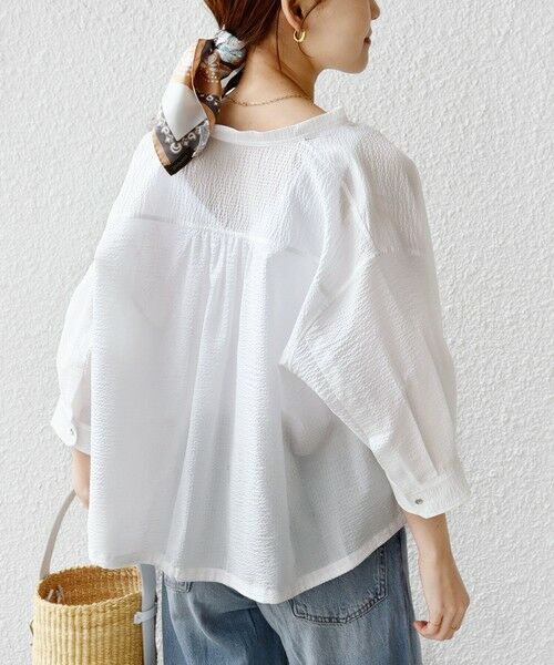 SHIPS / シップス シャツ・ブラウス | 〈手洗い可能〉サッカー 裾 ドロスト メタル ボタン シャツ | 詳細17