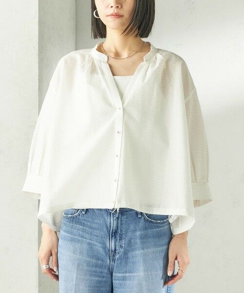 SHIPS / シップス シャツ・ブラウス | 〈手洗い可能〉サッカー 裾 ドロスト メタル ボタン シャツ | 詳細21