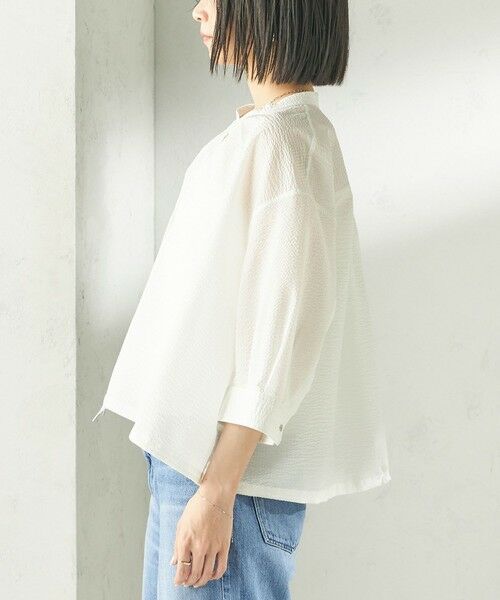 SHIPS / シップス シャツ・ブラウス | 〈手洗い可能〉サッカー 裾 ドロスト メタル ボタン シャツ | 詳細22