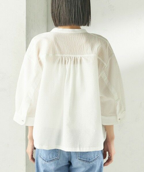 SHIPS / シップス シャツ・ブラウス | 〈手洗い可能〉サッカー 裾 ドロスト メタル ボタン シャツ | 詳細23