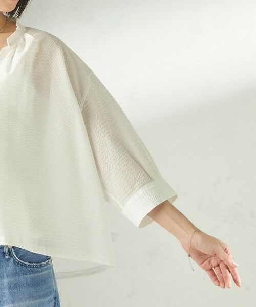 SHIPS / シップス シャツ・ブラウス | 〈手洗い可能〉サッカー 裾 ドロスト メタル ボタン シャツ | 詳細24