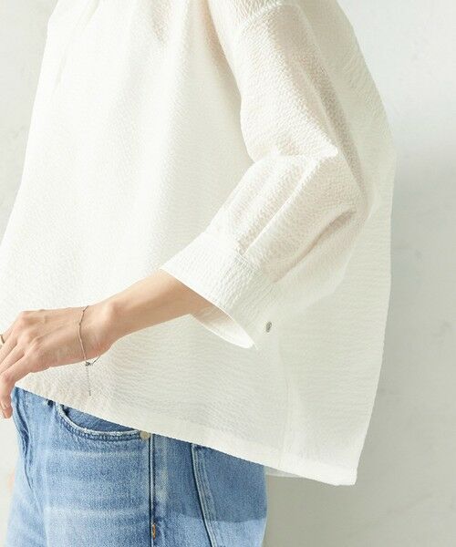 SHIPS / シップス シャツ・ブラウス | 〈手洗い可能〉サッカー 裾 ドロスト メタル ボタン シャツ | 詳細25