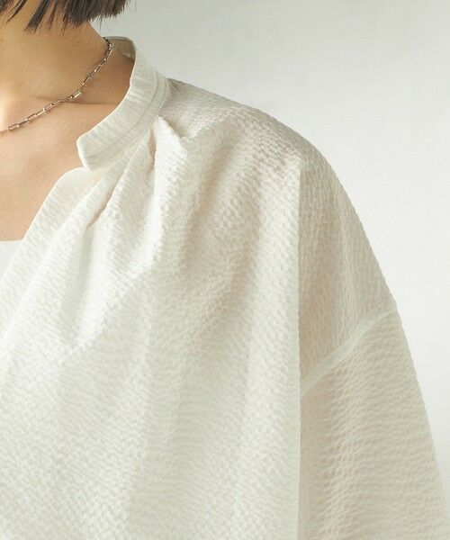 SHIPS / シップス シャツ・ブラウス | 〈手洗い可能〉サッカー 裾 ドロスト メタル ボタン シャツ | 詳細26