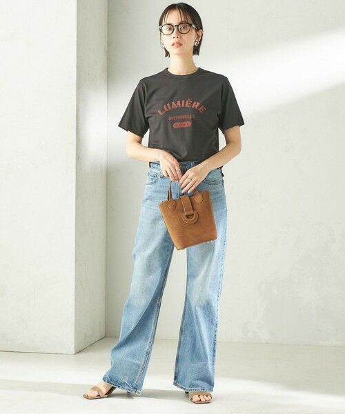 SHIPS / シップス Tシャツ | SHIPS Primary Navy Label:LUMIERE フロッキー プリント TEE | 詳細9