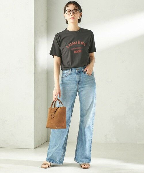 SHIPS / シップス Tシャツ | SHIPS Primary Navy Label:LUMIERE フロッキー プリント TEE | 詳細10