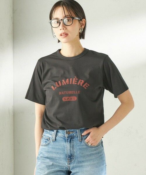 SHIPS / シップス Tシャツ | SHIPS Primary Navy Label:LUMIERE フロッキー プリント TEE | 詳細11