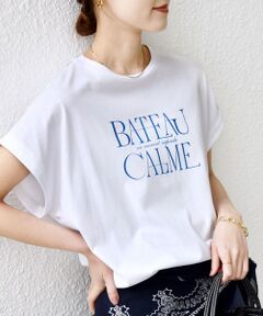 SHIPS / シップス Tシャツ | 《一部追加予約》メルティ コットン プリント ロゴ ショート スリーブ Tシャツ