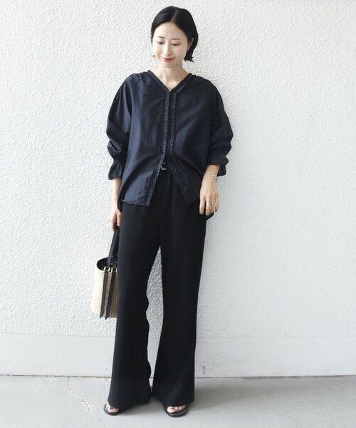 SHIPS / シップス その他パンツ | 堀田茜×SHIPS:〈手洗い可能〉ダブルクロス ベルト 付き パンツ | 詳細9