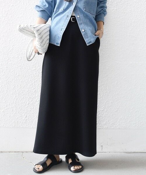 SHIPS / シップス ミニ・ひざ丈スカート | 堀田茜×SHIPS:〈手洗い可能〉ベルト 付き ジョーゼット スカート | 詳細10