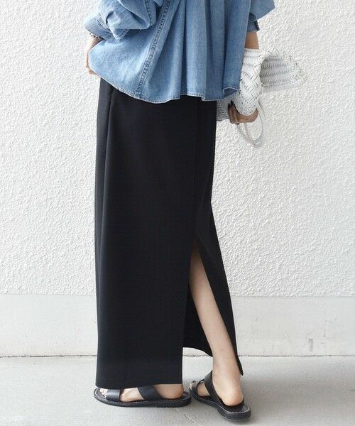 SHIPS / シップス ミニ・ひざ丈スカート | 堀田茜×SHIPS:〈手洗い可能〉ベルト 付き ジョーゼット スカート | 詳細11