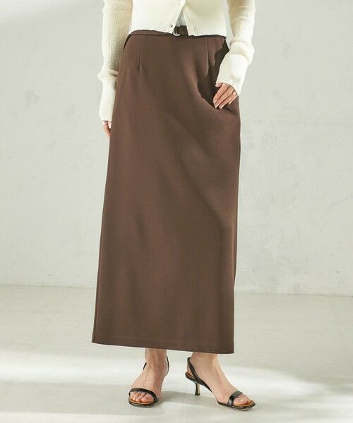 SHIPS / シップス ミニ・ひざ丈スカート | 堀田茜×SHIPS:〈手洗い可能〉ベルト 付き ジョーゼット スカート | 詳細18