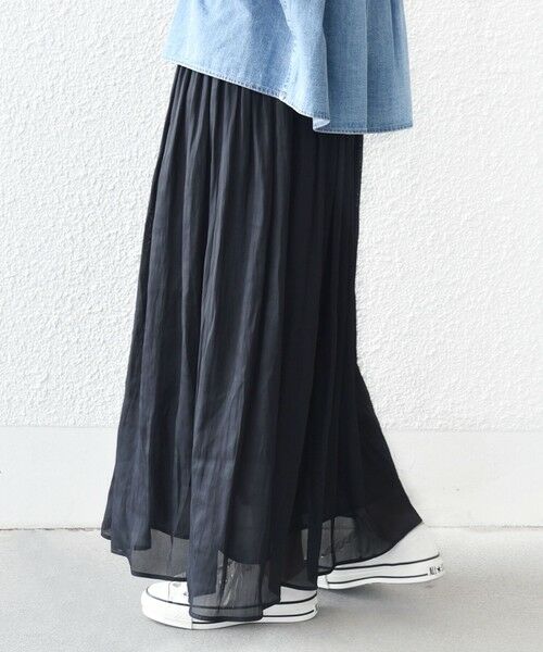 SHIPS / シップス ロング・マキシ丈スカート | 〈手洗い可能〉シアー メッシュ ギャザー スカート | 詳細26