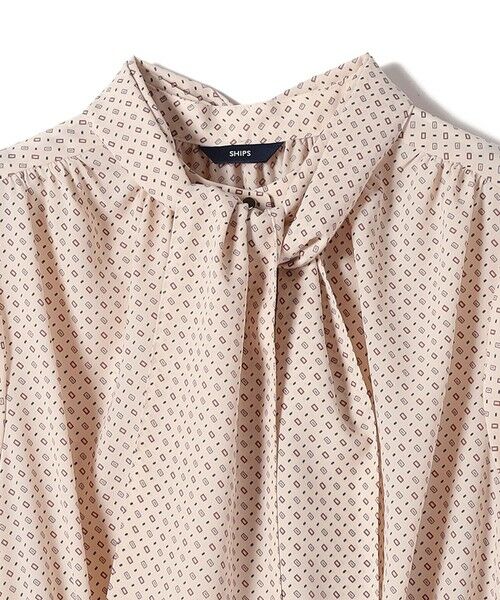 SHIPS / シップス ロング・マキシ丈ワンピース | 〈手洗い可能〉2WAY プリント タイ 長袖 ワンピース | 詳細11