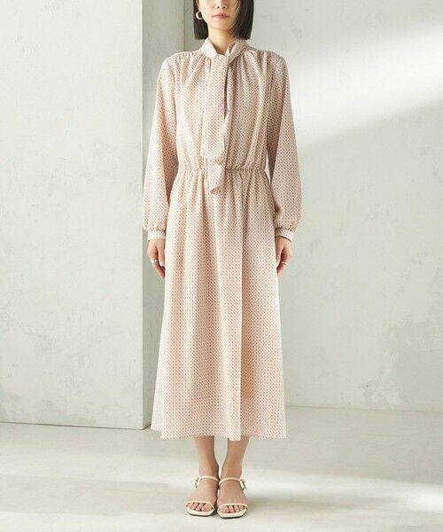 SHIPS / シップス ロング・マキシ丈ワンピース | 〈手洗い可能〉2WAY プリント タイ 長袖 ワンピース | 詳細17