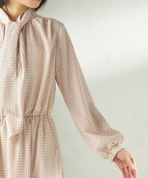 SHIPS / シップス ロング・マキシ丈ワンピース | 〈手洗い可能〉2WAY プリント タイ 長袖 ワンピース | 詳細20