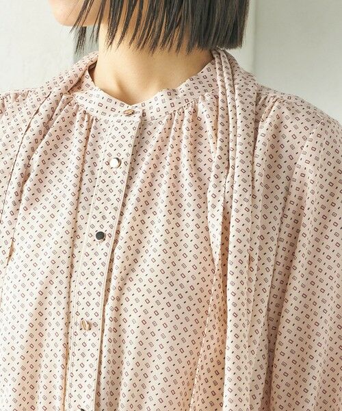 SHIPS / シップス ロング・マキシ丈ワンピース | 〈手洗い可能〉2WAY プリント タイ 長袖 ワンピース | 詳細22