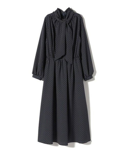 SHIPS / シップス ロング・マキシ丈ワンピース | 〈手洗い可能〉2WAY プリント タイ 長袖 ワンピース | 詳細30