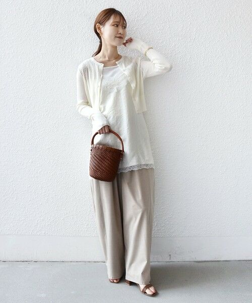 SHIPS / シップス カーディガン・ボレロ | 堀田茜×SHIPS:〈手洗い可能〉アイレット ニット カーディガン | 詳細9