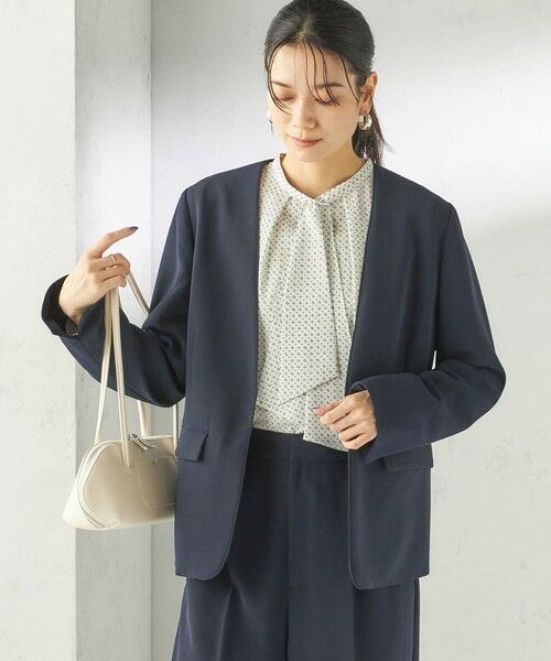 SHIPS / シップス ノーカラージャケット | 〈接触冷感 / UVカット〉Refinel カラーレス ジャケット（セレモニー対応可） | 詳細15