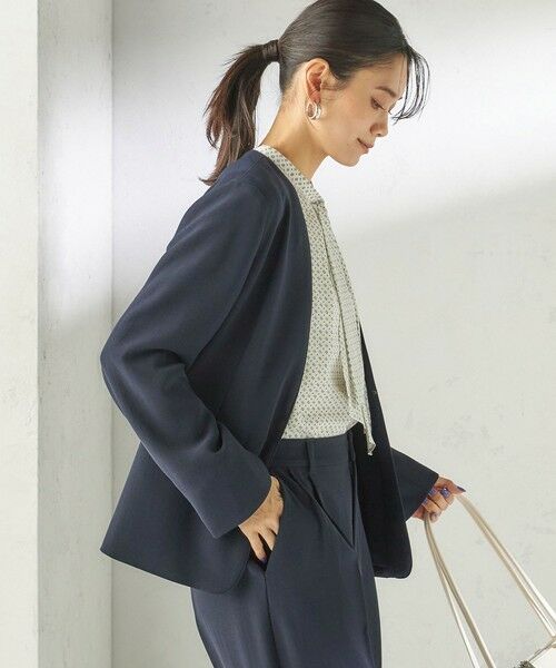 SHIPS / シップス ノーカラージャケット | 〈接触冷感 / UVカット〉Refinel カラーレス ジャケット（セレモニー対応可） | 詳細18