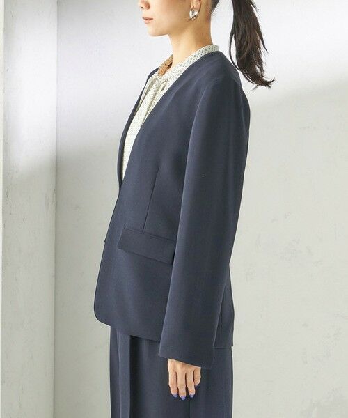 SHIPS / シップス ノーカラージャケット | 〈接触冷感 / UVカット〉Refinel カラーレス ジャケット（セレモニー対応可） | 詳細23