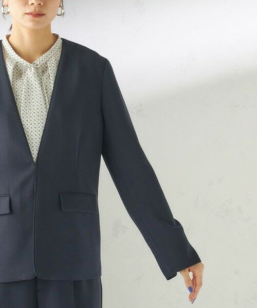 SHIPS / シップス ノーカラージャケット | 〈接触冷感 / UVカット〉Refinel カラーレス ジャケット（セレモニー対応可） | 詳細25