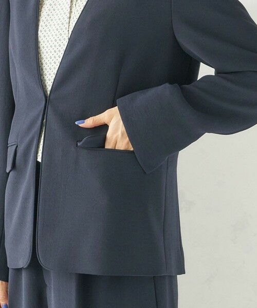 SHIPS / シップス ノーカラージャケット | 〈接触冷感 / UVカット〉Refinel カラーレス ジャケット（セレモニー対応可） | 詳細26