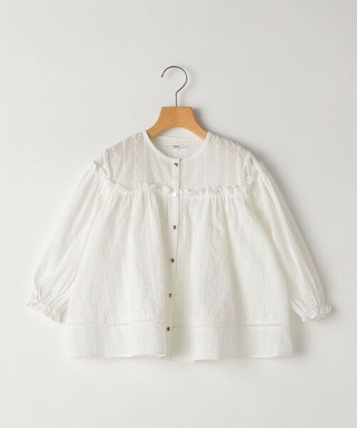 SHIPS / シップス シャツ・ブラウス | SHIPS KIDS:100〜130cm / ギャザーフリル 刺繍 ブラウス | 詳細8