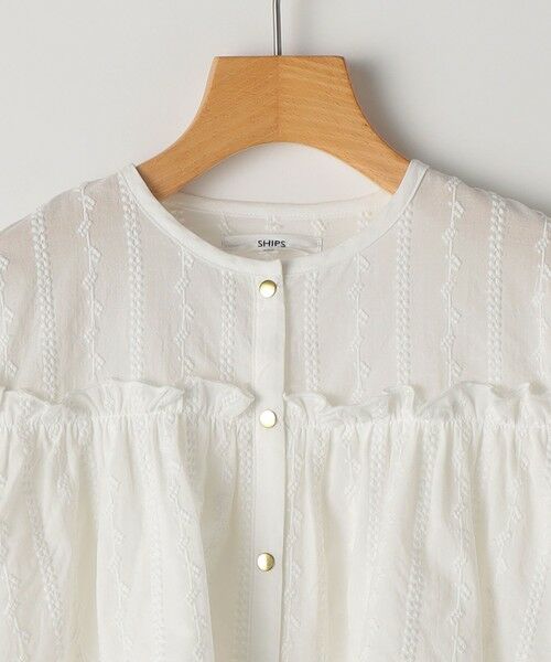 SHIPS / シップス シャツ・ブラウス | SHIPS KIDS:100〜130cm / ギャザーフリル 刺繍 ブラウス | 詳細10
