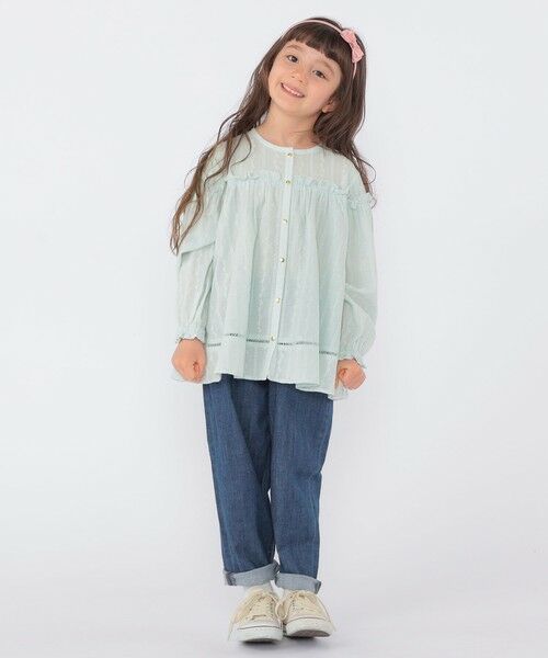 SHIPS / シップス シャツ・ブラウス | SHIPS KIDS:100〜130cm / ギャザーフリル 刺繍 ブラウス | 詳細19
