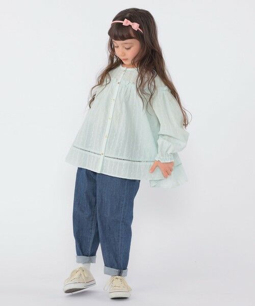 SHIPS / シップス シャツ・ブラウス | SHIPS KIDS:100〜130cm / ギャザーフリル 刺繍 ブラウス | 詳細21