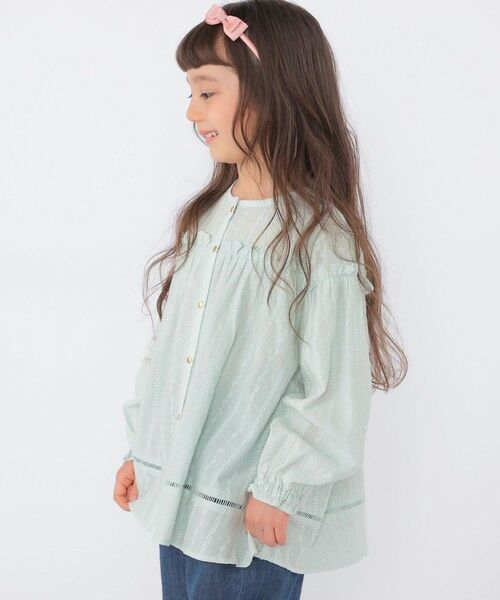 SHIPS / シップス シャツ・ブラウス | SHIPS KIDS:100〜130cm / ギャザーフリル 刺繍 ブラウス | 詳細16