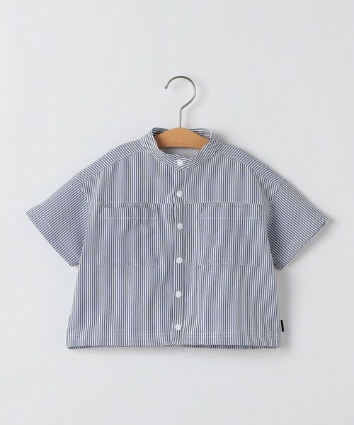 SHIPS / シップス シャツ・ブラウス | SHIPS KIDS:90cm /〈UVカット/吸水速乾〉ドライタッチ バンドカラー シャツ（ブルー系）