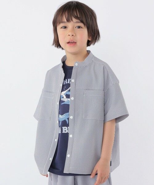 SHIPS / シップス シャツ・ブラウス | SHIPS KIDS:100〜130cm /〈UVカット/吸水速乾〉ドライタッチ バンドカラー シャツ | 詳細1